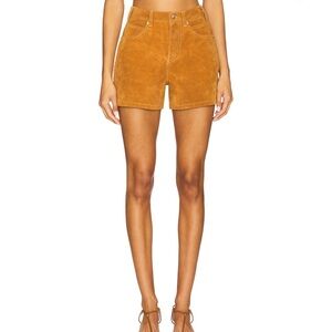 We The Free Tippi Faux Suede Short In Dark Honey